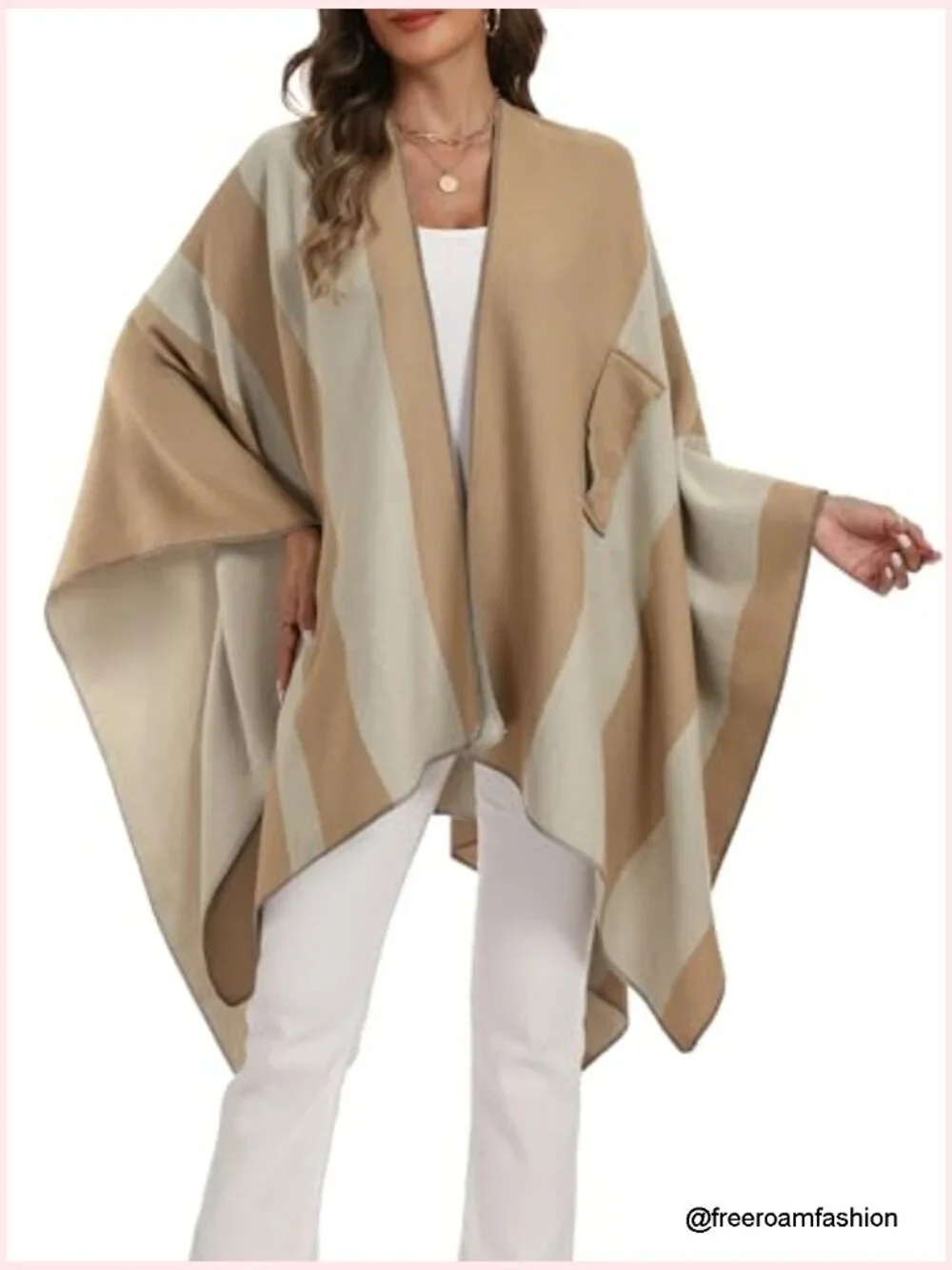 Cozy Open Front Poncho Scarf Shawl Cape Cardigan Wrap